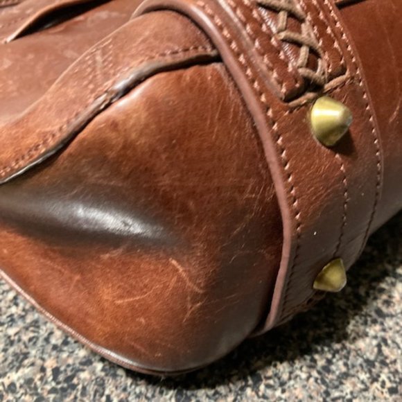 Vintage Eileen West Leather floral tooled shoulder bag - Picture 7 of 9